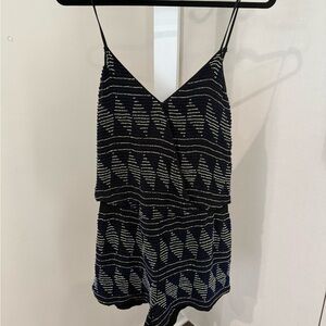 Parker Beaded Black Romper, SIZE M